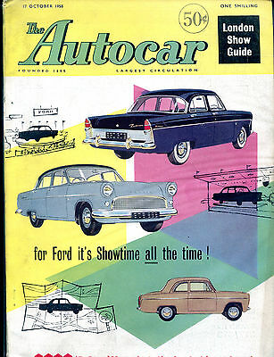 The Autocar London Show Guide 17 October 1958 Ford Motoring VGEX 121915jhe