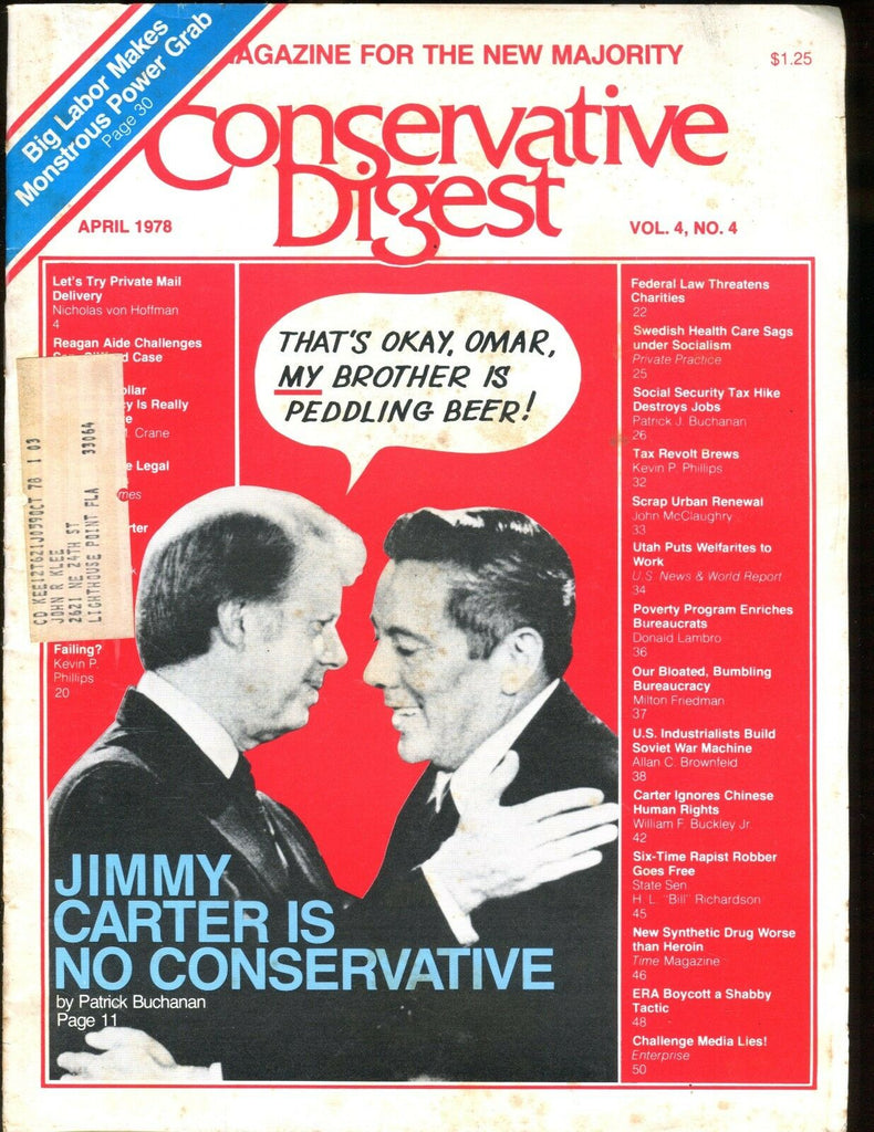 Conservative Digest Magazine April 1978 Jimmy Carter VG w/ML 010517jhe