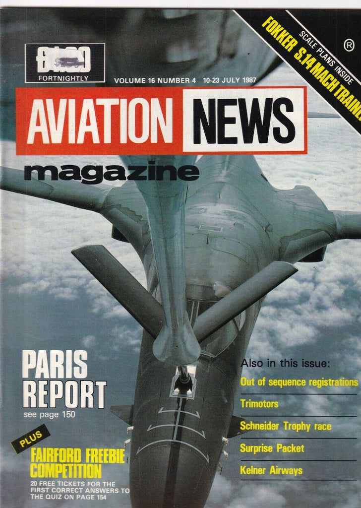 Aviation News Mag Fairford Freebie Comp & Paris Report July 1987 092319nonr