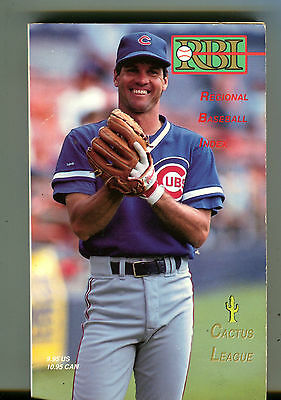 1992 RBI Regional Baseball Index Cactus League Ryne Sandberg EX 041116jhe