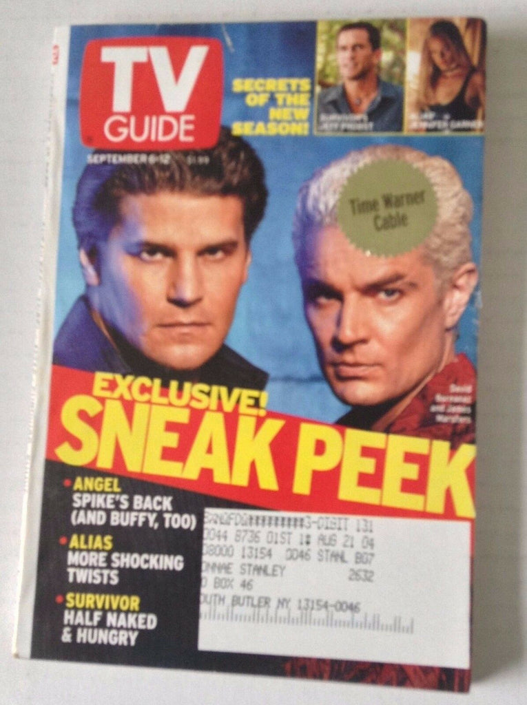 TV Guide Magazine David Boreanaz James Marsters September 6-12 2003 050717nonrh