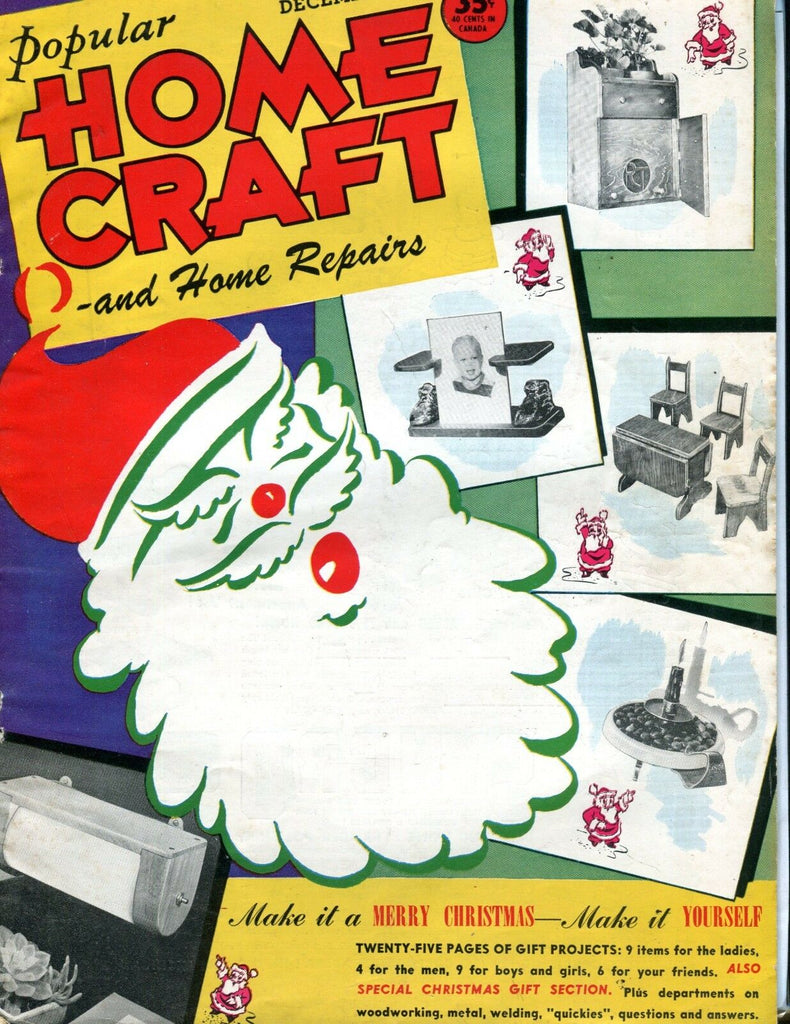 Popular Home Craft Magazine December 1950 Merry Christmas GD No ML 100316jhe