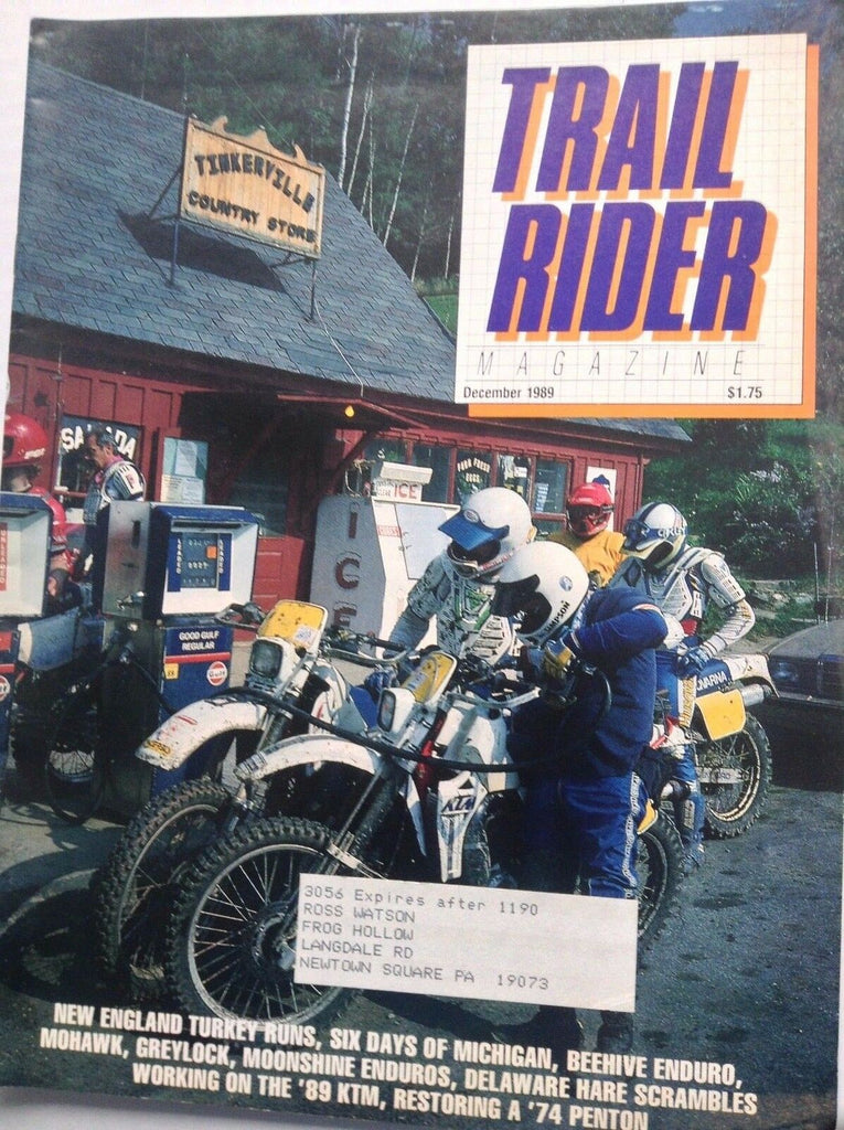 Trail Rider Magazine New England Turkey Runs December 1989 091917nonrh