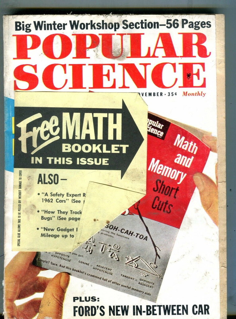 Popular Science Magazine November 1961 Free Math Booklet 070517nonjhe