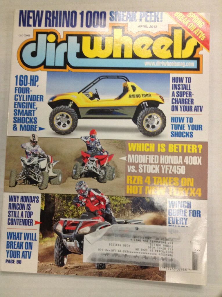 Dirt Wheels Magazine Modified Honda 400X Stock YFZ450 April 2012 032817nonR