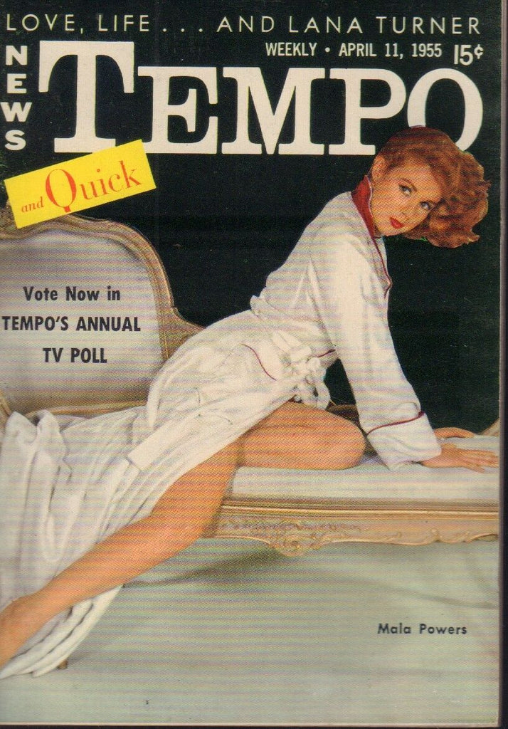 News Tempo & Quick April 11 1955 Mala Powers Cheesecake Pin Up 091218AME2