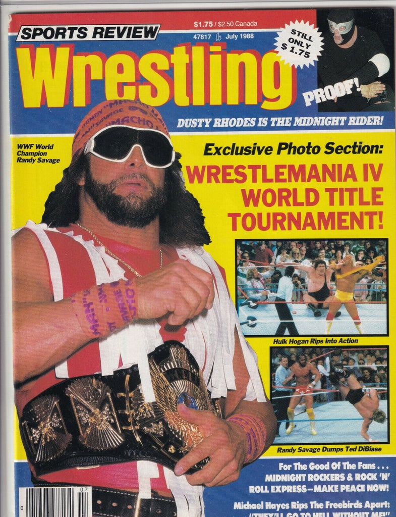 Sports Review Wrestling Randy Savage Andre The Giant July 1988 060419nonr