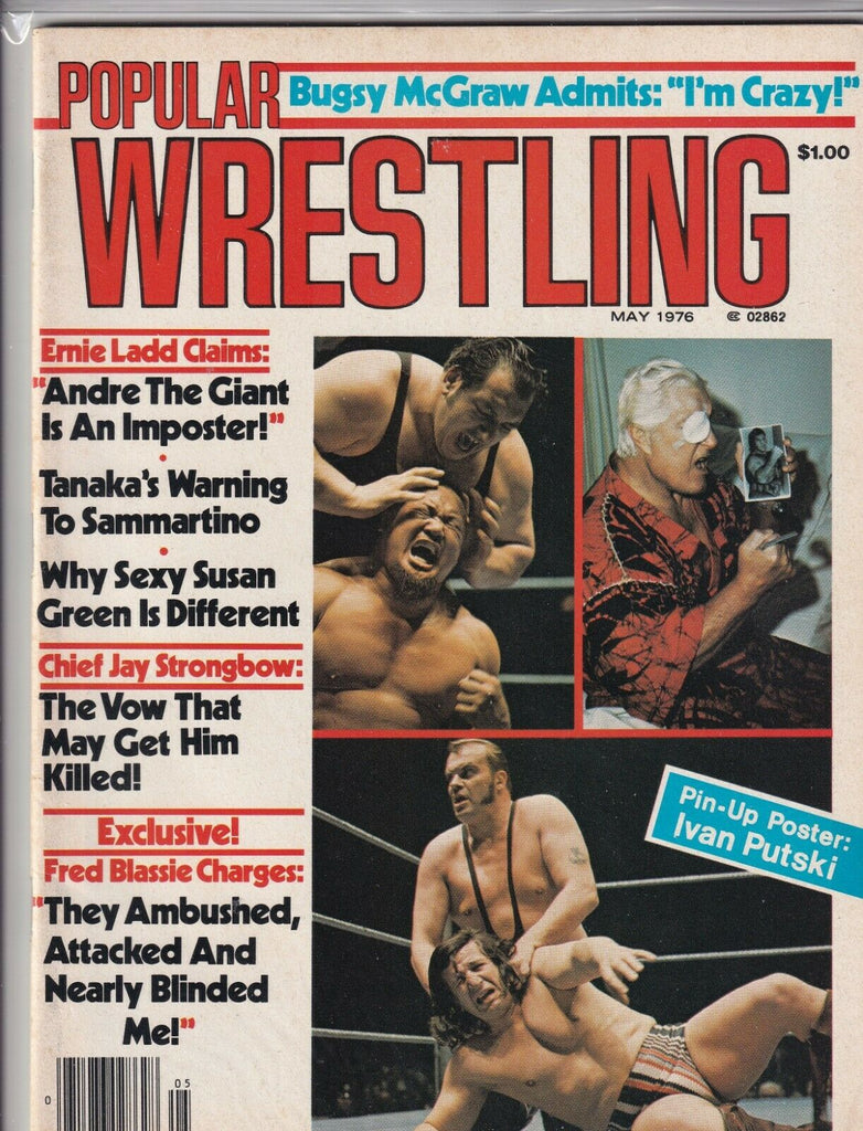 Popular Wrestling Mag Ernie Ladd Tanaka Ivan Putski May 1976 061819nonr