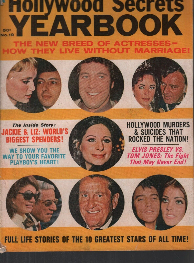 Hollywood Secrets Yearbook #19 1970 Jackie Kennedy Onassis Liz Taylor 073019AME