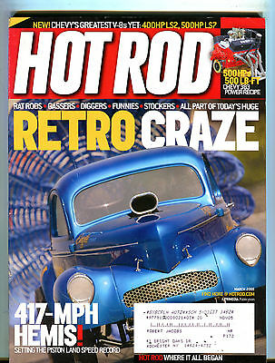 Hot Rod Magazine March 2005 Retro Craze EX 071916jhe