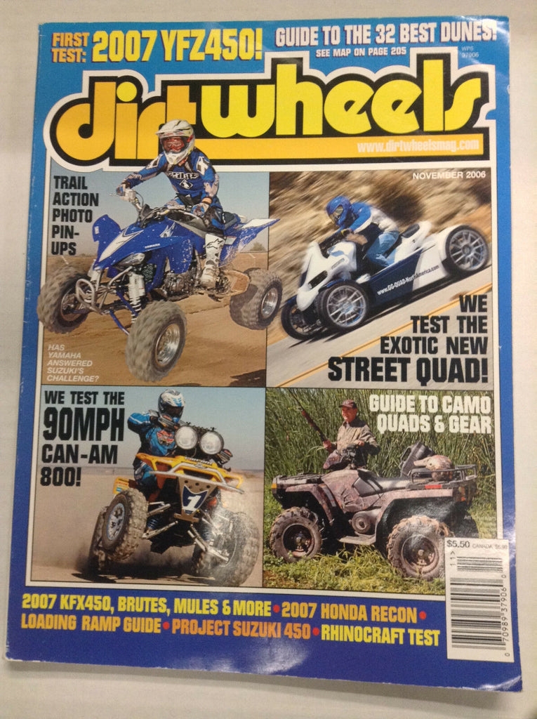 Dirt Wheels Magazine Yamaha & Camo Quads November 2006 032617nonR
