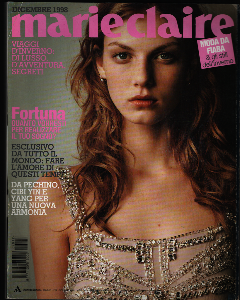 Marie Claire Italian Fashion Magazine December 1998 Angela Lindvall 021621ame2