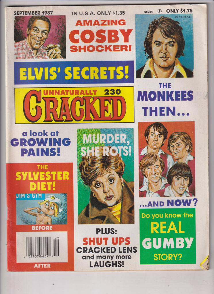 Cracked Magazine Elvis' Secret Bill Cosby The Monkees September 1987 121919nonr