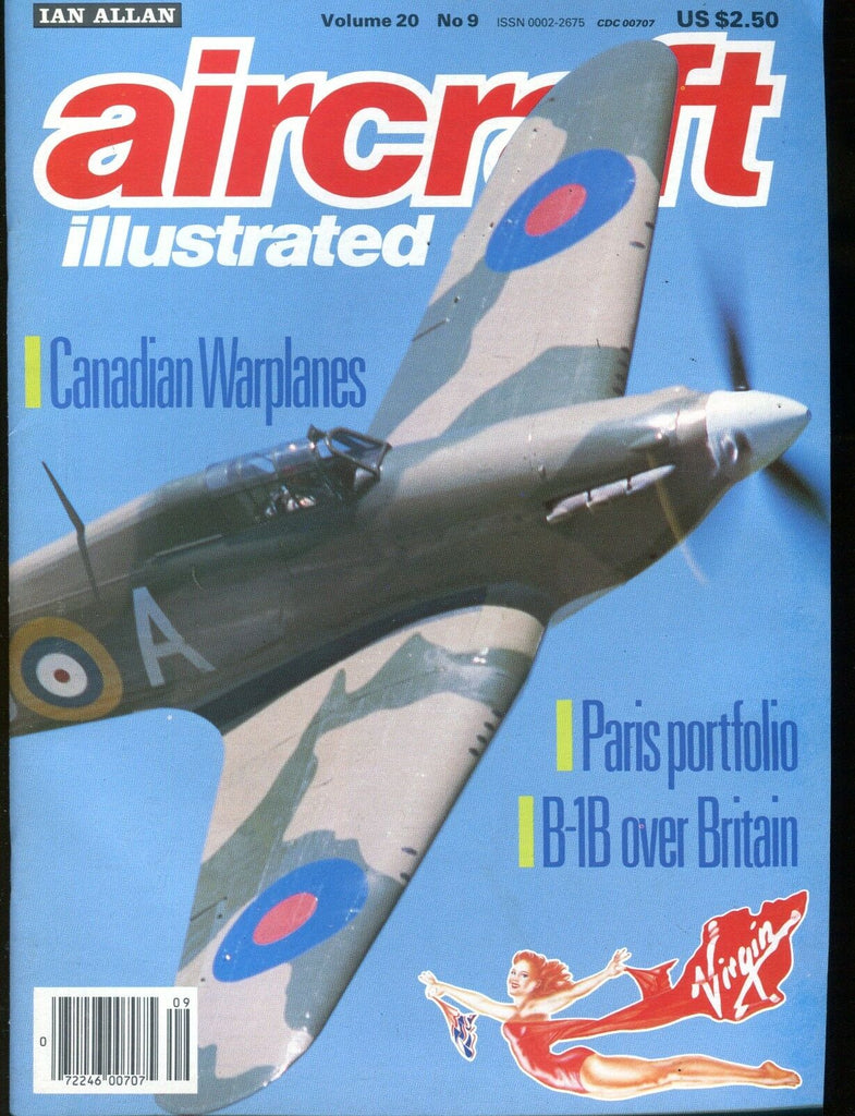 Aircraft Illustrated Magazine September 1987 Canada Warplanes Ex No ML 120516jhe