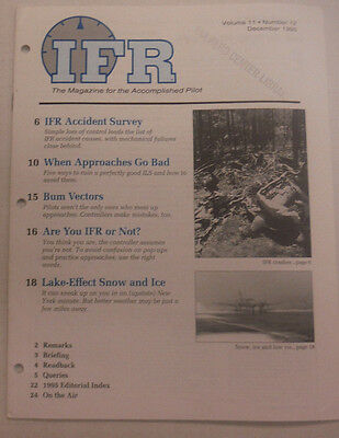 IFR Pilot Magazine IFR Accident Survey December 1995 FAL 061815R