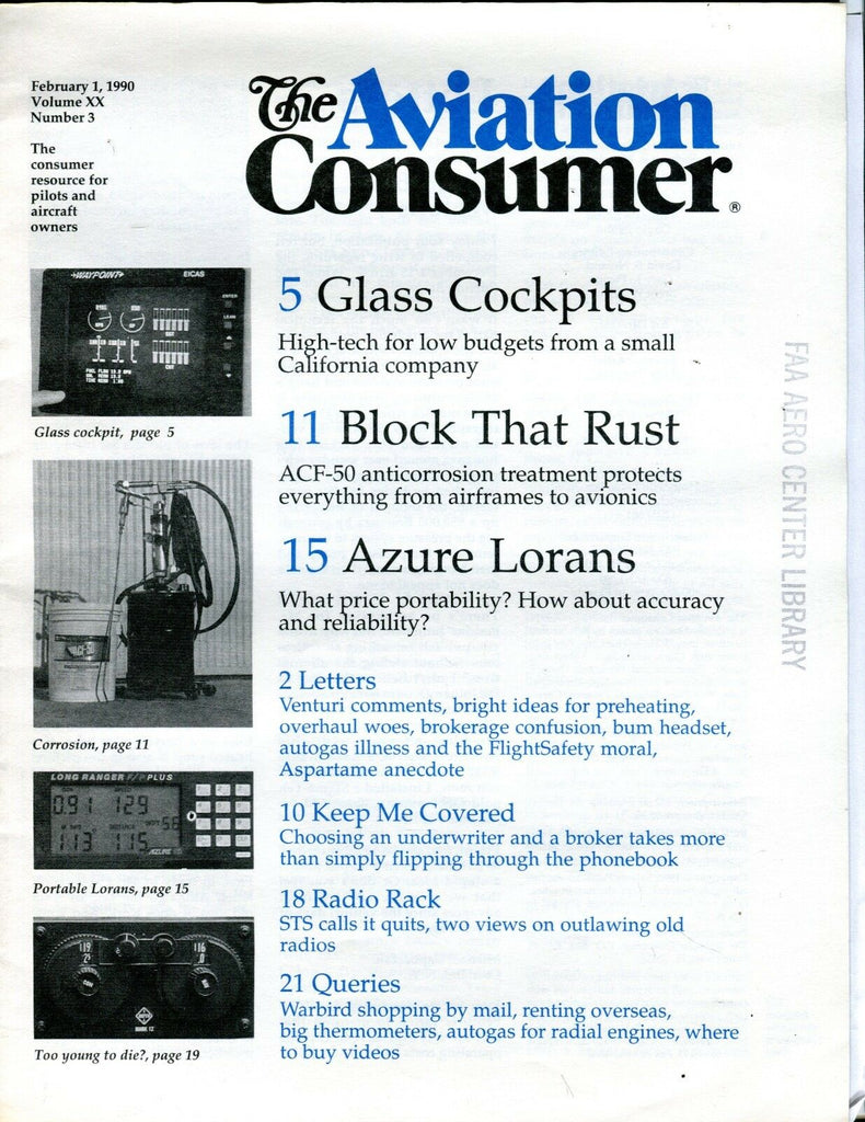 The Aviation Consumer Magazine February 1 1990 EX No ML FAA Library 102016jhe