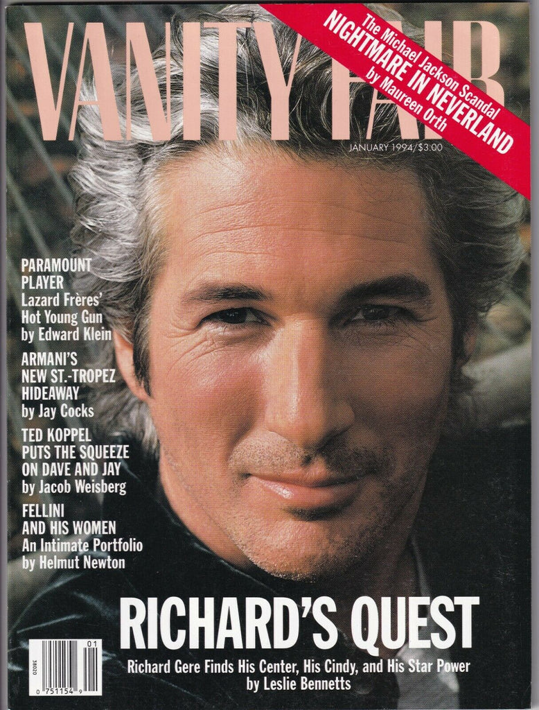 Vanity Fair Magazine Richard Gere's Quest January 1994 052219nonr