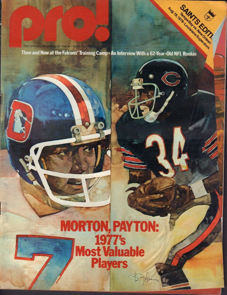 Pro! Magazine August 19 1978 Buccaneers vs. Saints Walter Payton 101917nonjhe