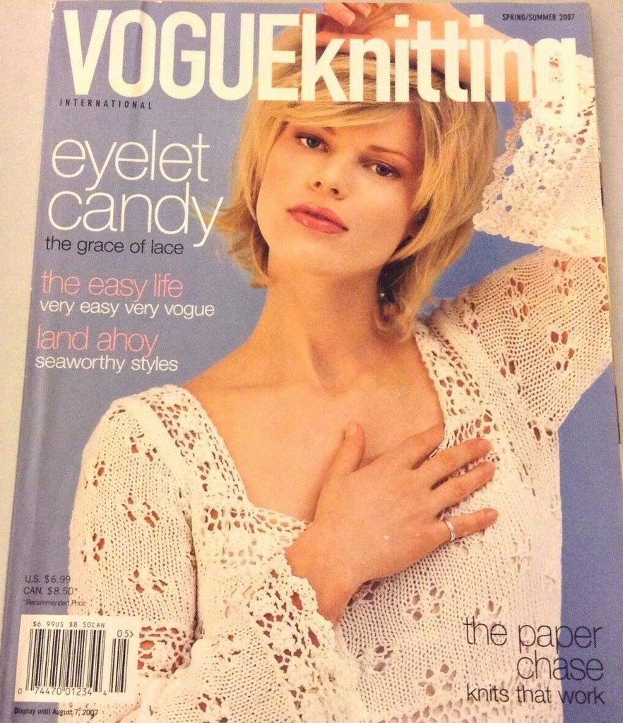 Vogue Knitting Magazine Eyelet Candy Paper Chase Summer 2007 NO ML 072617nonrh2