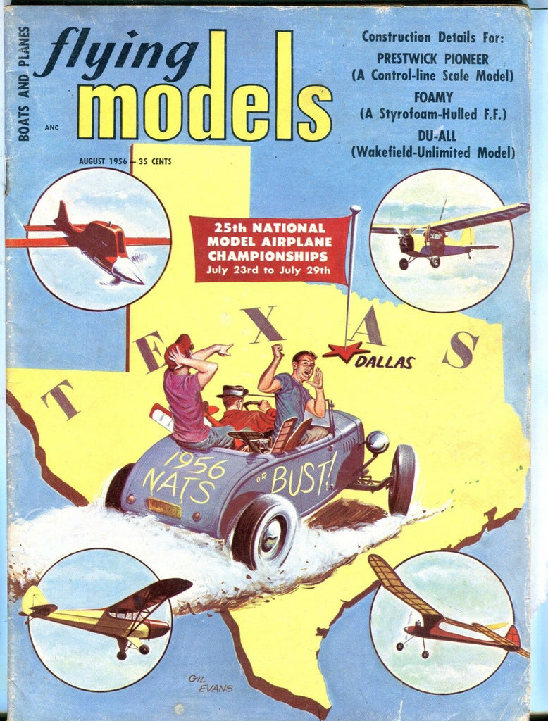 Flying Models Magazine August 1956 Prestwick Pioneer VG No ML 041417nonjhe
