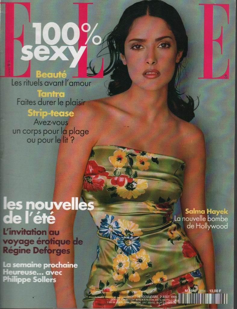 Elle French Magazine 2 Aout 1999 Salma Hayek Regine Deforges Fashion 091719AME2