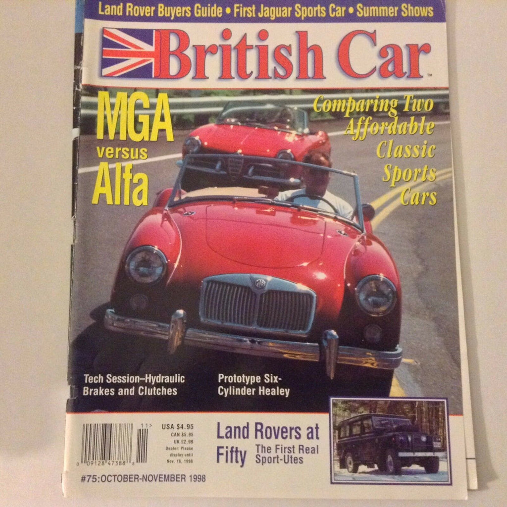 British Car Magazine MGA Versus Alfa Cylinder Healey November 1998 052117nonrh