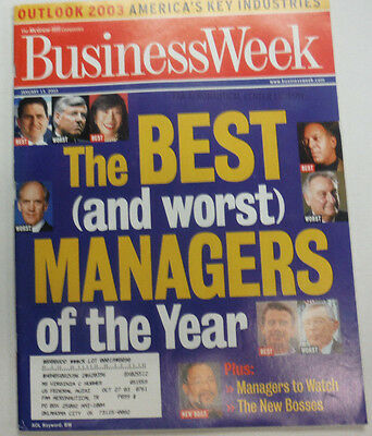 Businessweek Magazine The Best And Worst Managers January 2003 071015R