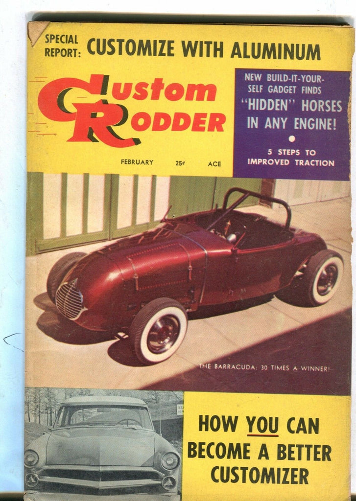 Custom Rodder Magazine February 1958 Barracuda VG No ML 040717nonjhe