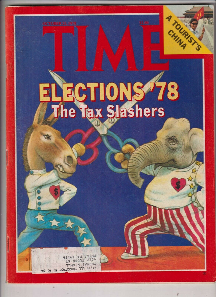 Time Magazine Elections The Tax Slashers October 23, 1978 110619nonr