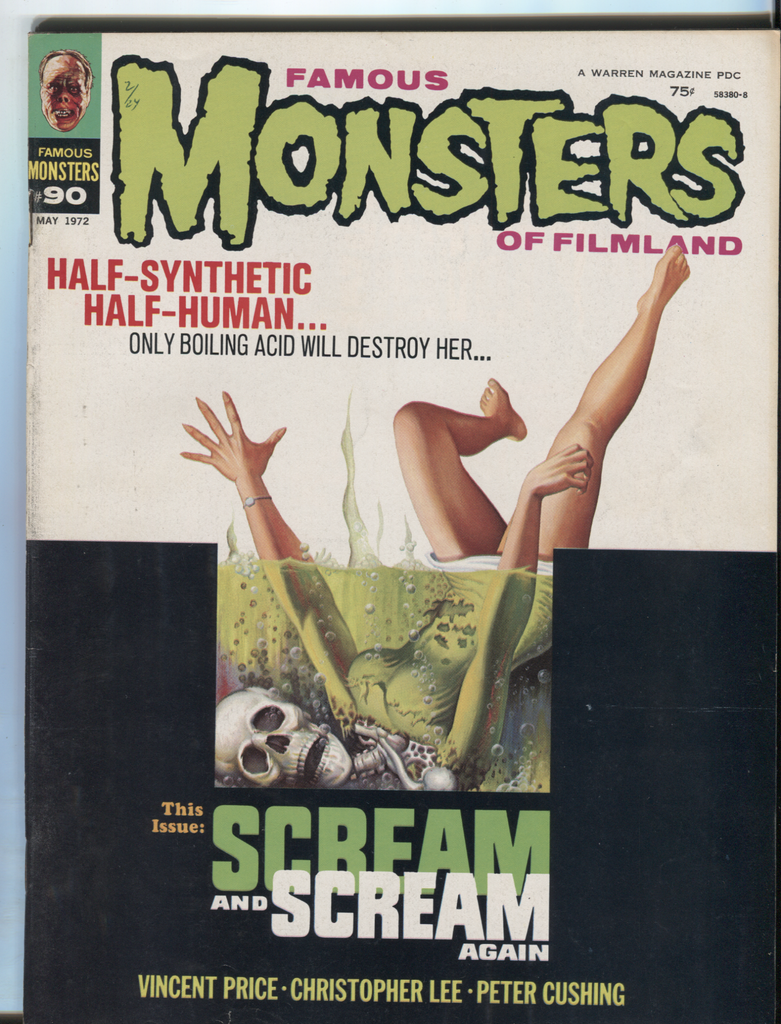 Famous Monsters of Filmland #90 May 1972 Vincent Price Christopher Lee 022521DBE