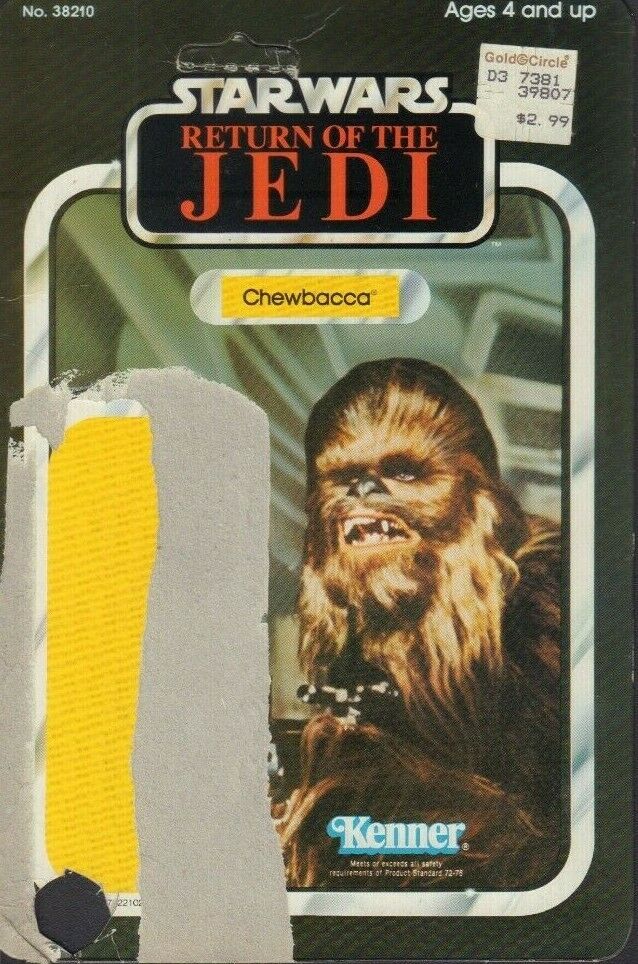 Chewbacca Star Wars ROTJ Card Back Only KENNER 1983 031419DBT