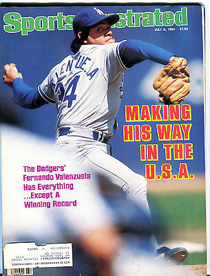 Sports Illustrated Magazine July 8 1985 Fernando Valenzuela EX 041216jhe