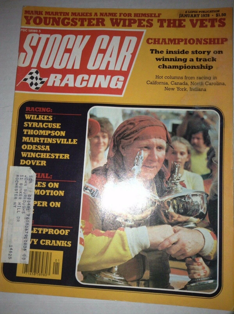 Stock Car Racing Magazine Wilkes & Syracues & Thompson January 1978 040617NONRH