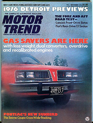 Motor Trend Magazine September 1975 Pontiac's New Sunbird EX 061316jhe