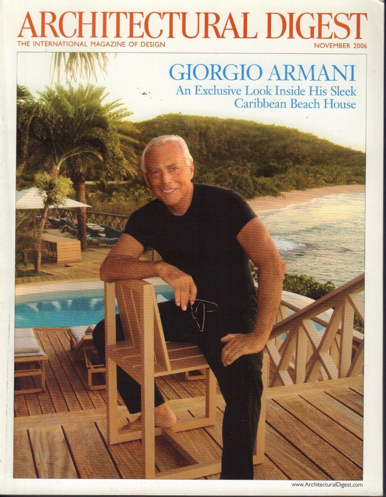 Architectural Digest Magazine November 2006 Giorgio Armani 082817nonjhe