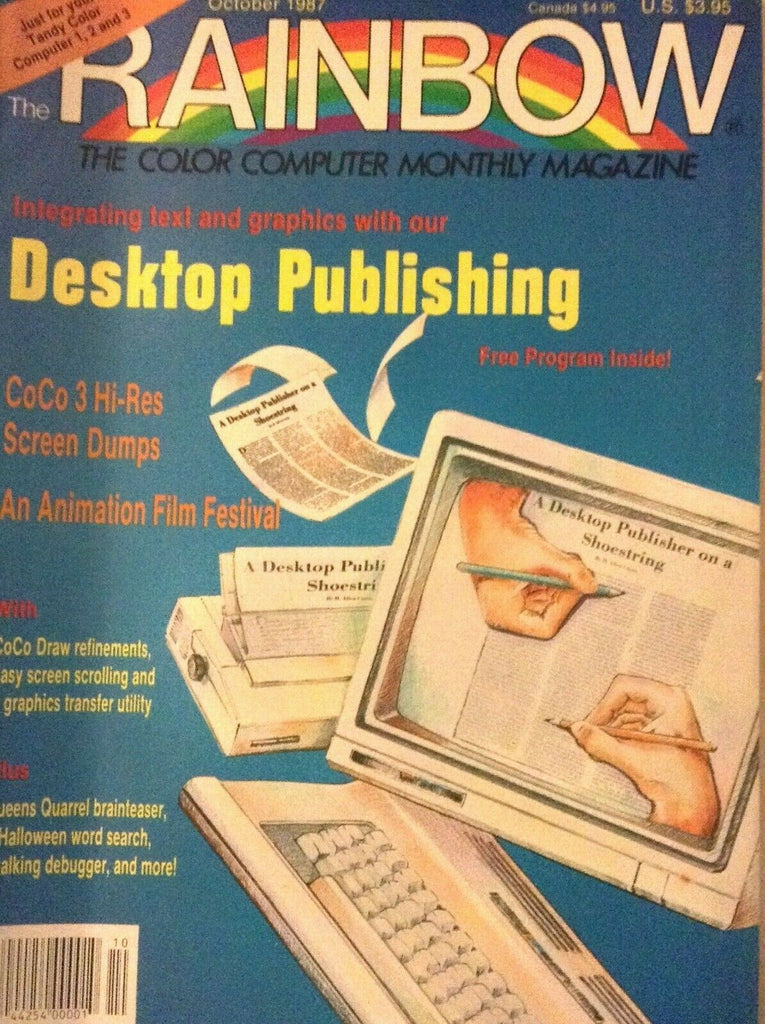 Rainbow Computer Magazine Desktop Publishing October 1987 020219nonrh