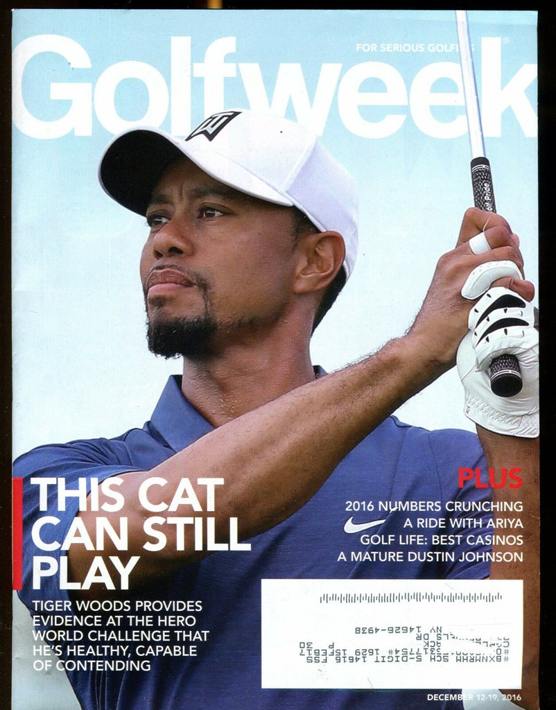 GolfWeek MagazineDecember 12-19 2016 Tiger Woods EX w/ML 021417jhe
