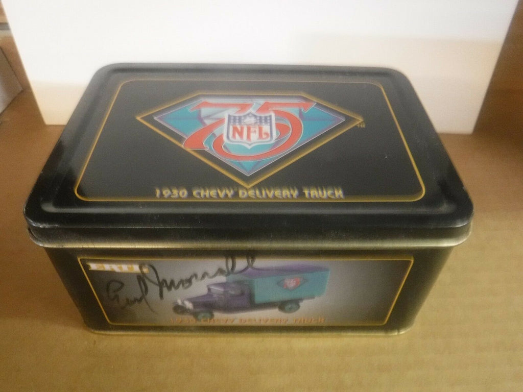 Signed Autographed Earl Morrall Tom Matte 1930 Chevy Diecast Truck NFL 031117jh