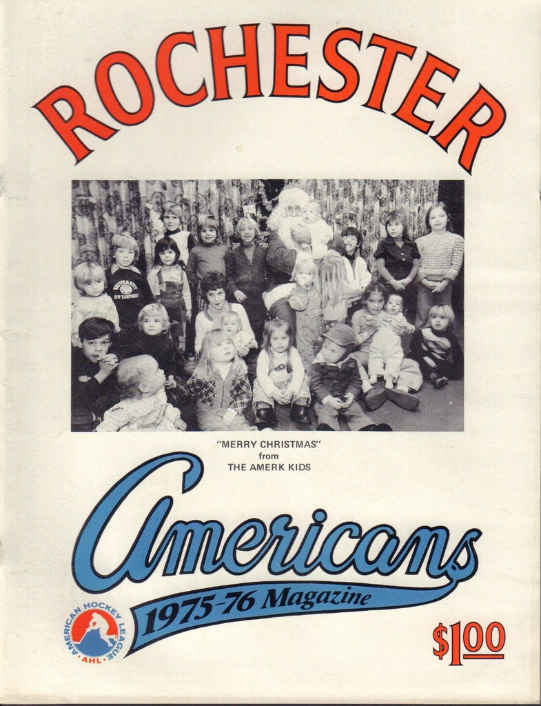 Rochester Americans 1975-76 Program vs. Providence Santa Claus 072917nonjhe