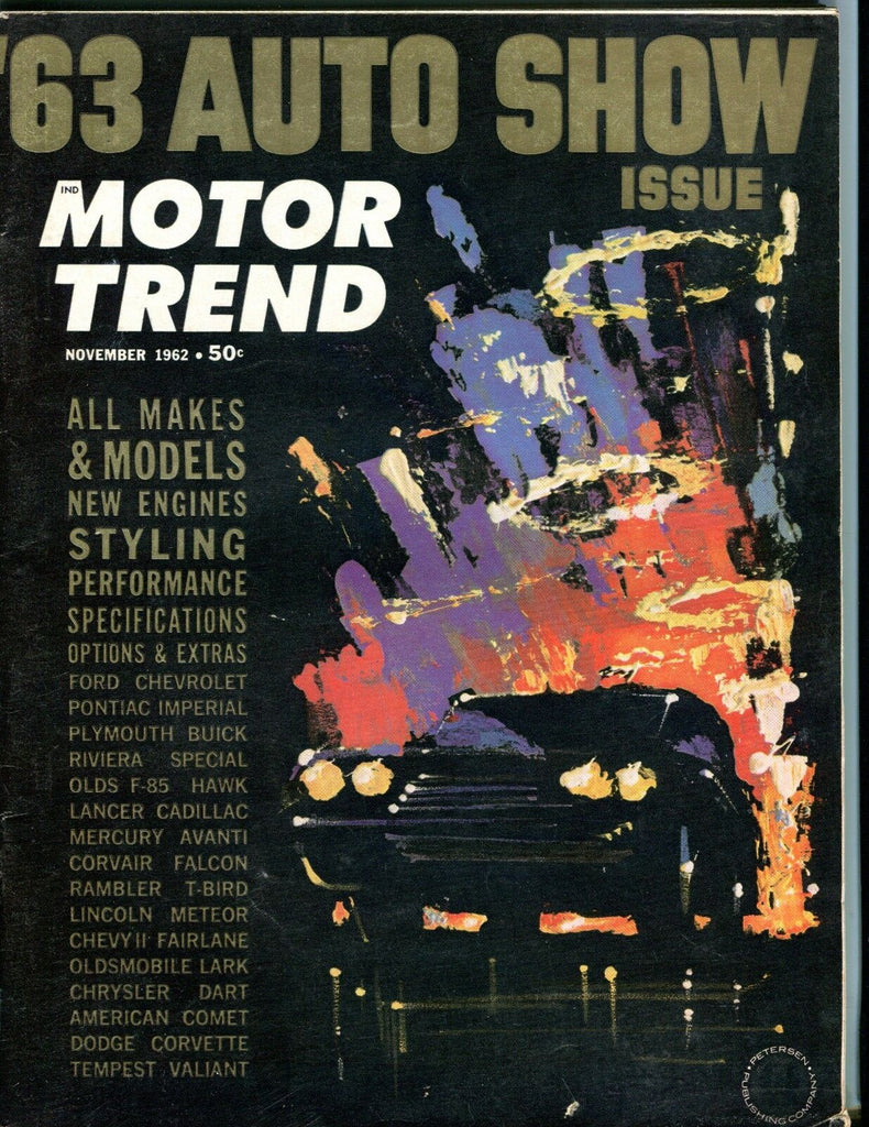 Motor Trend Magazine November 1962 Ford Chevrolet EX No ML 053117nonjhe