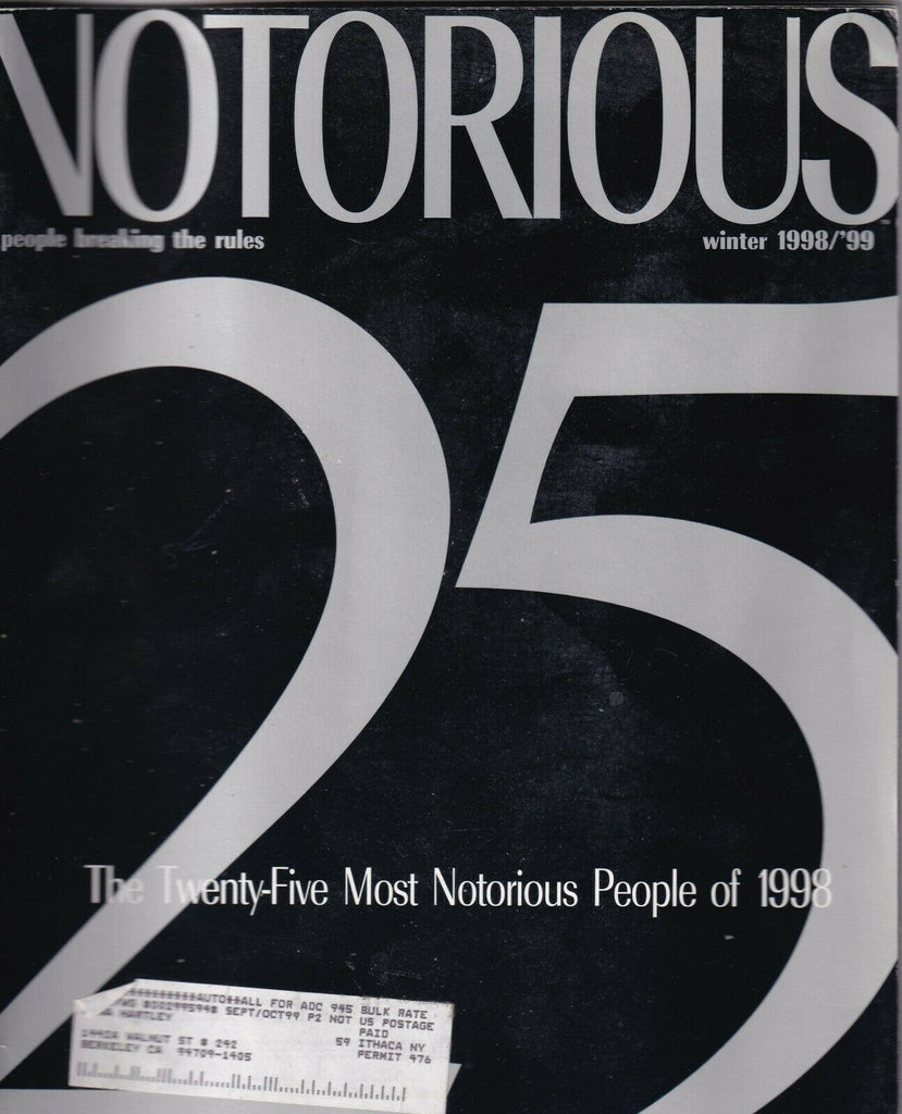 Notorious Magazine 25 Most Notorious People Of 98 Winter 1998 050619nonr