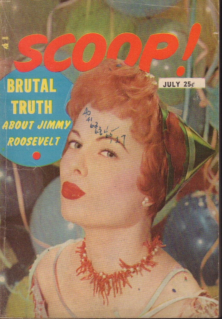 Scoop! Magazine July 1954 Jimmy Roosevelt Cheesecake Pin Up Girls 091218AME