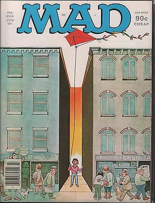 Mad Magazine No.224 July 1981 Appears to be complete VG 121115DBE