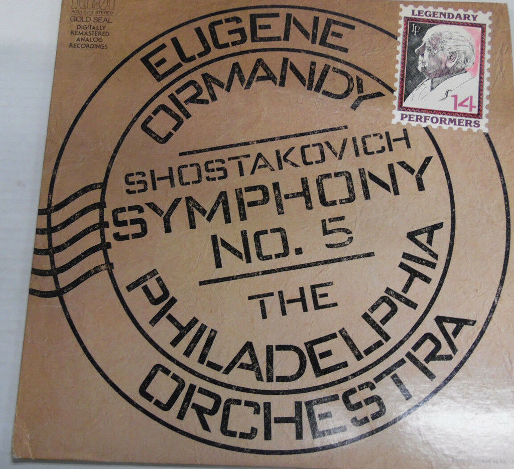 Eugene Ormandy Shostakovich Symphony No.5 AGL15214 33RPM Record 032017RR