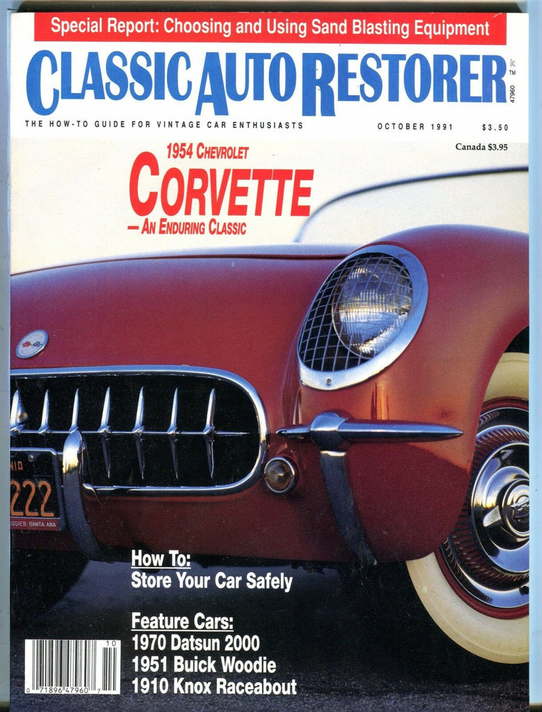 Classic Auto Restorer Magazine October 1991 1954 Corvette EX 042717nonjhe