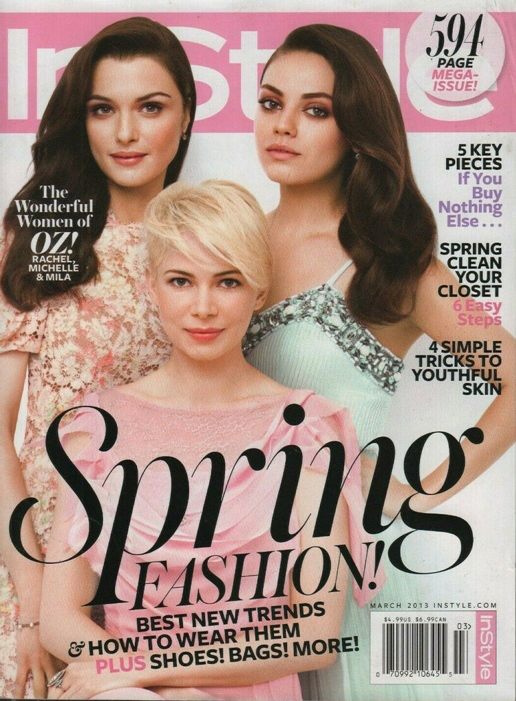 Instyle March 2013 Mila Kunis Michelle Williams Rachel Weisz 041919DBE