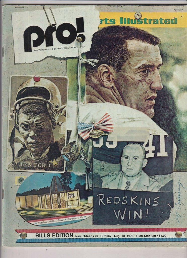 Pro! Mag New Orleans Vs Buffalo Bills August 13, 1976 021020nonr