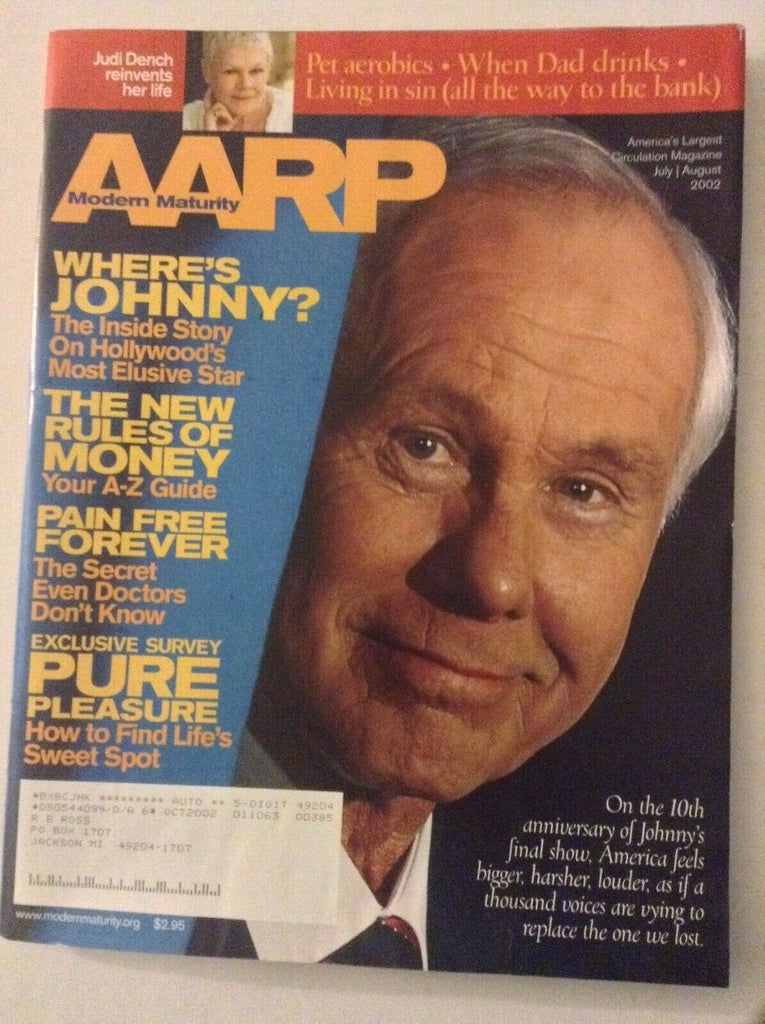 AARP Magazine Johnny Carson Rules Of Money July/August 2002 060819nonrh