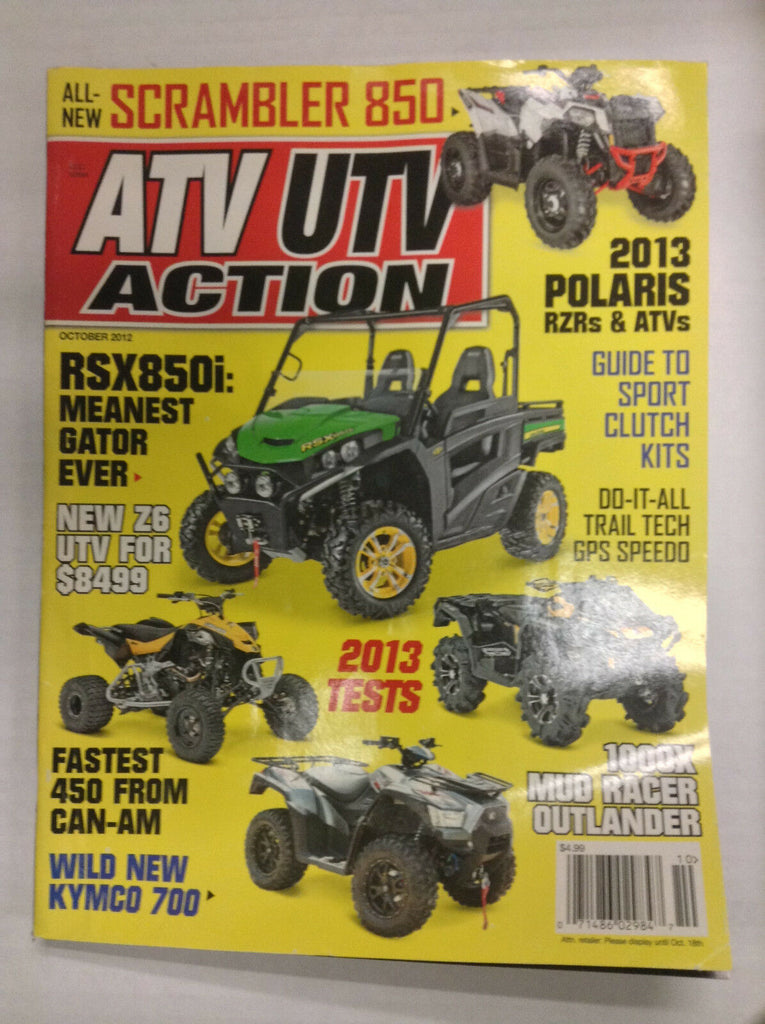 ATV UTV Action Magazine RSX850 Gator Ever Polaris October 2012 032617nonR