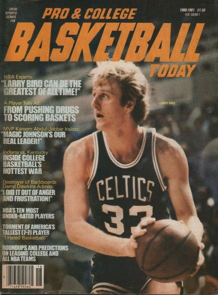 Pro & College Basketball Today 1980 1981 Larry Bird Magic Johnson 051619DBE